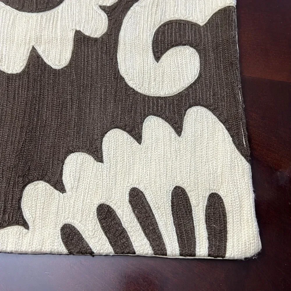 Pottery Barn Brown and Cream Pillow Cover 20